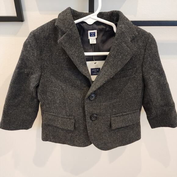 new janie and jack Gray blazer jacket 12-18 months - Picture 4 of 5